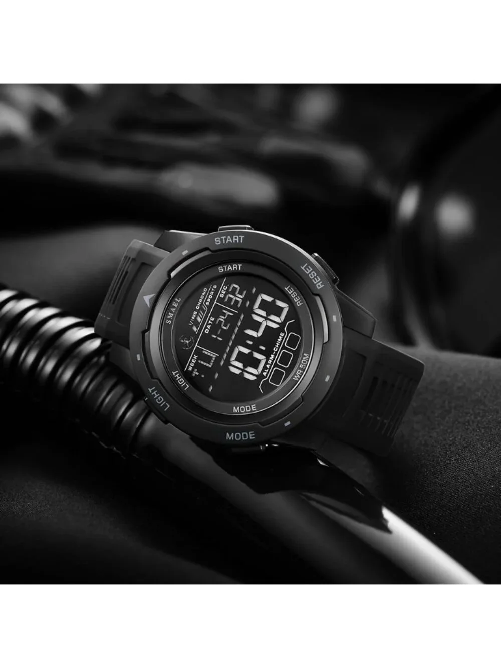 Men's Black Analog Quartz Sports Waterproof Military Casual LED Digital Watch